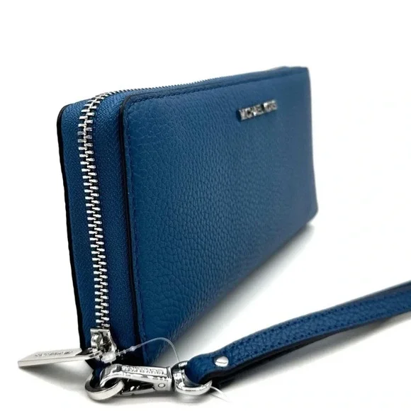 Michael Kors Large Continental Wallet Wristlet Teal - Picture 2 of 9